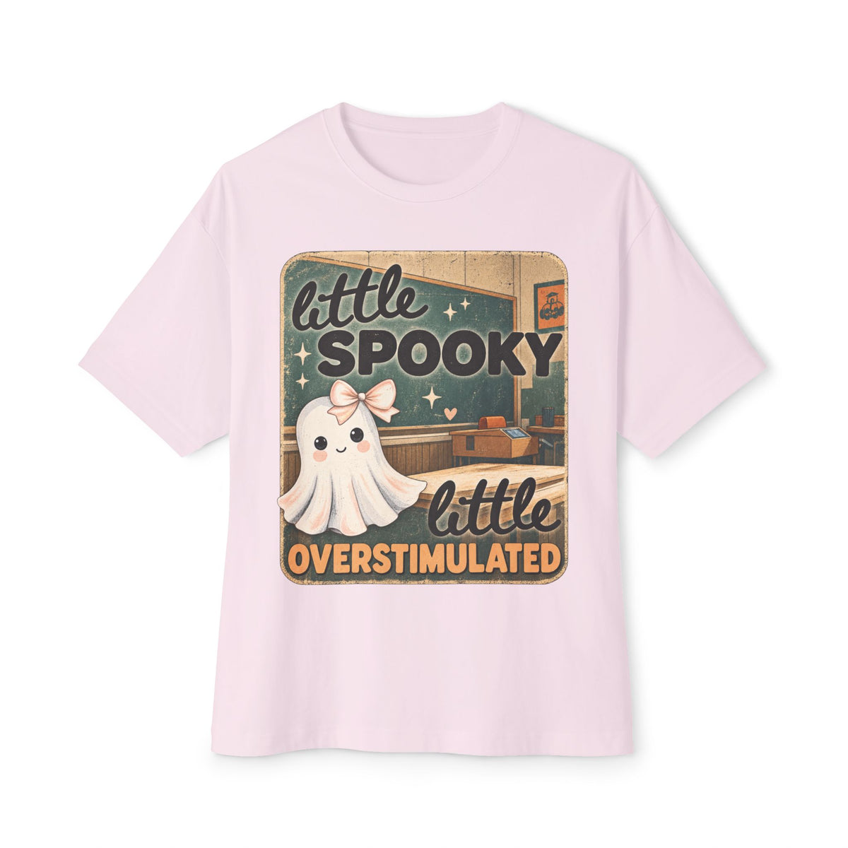 Little Spooky, Little Overstimulated Tee - Cute Ghost Graphic T-Shirt