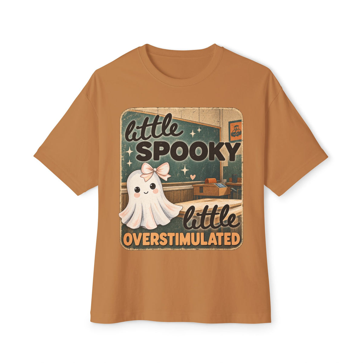 Little Spooky, Little Overstimulated Tee - Cute Ghost Graphic T-Shirt