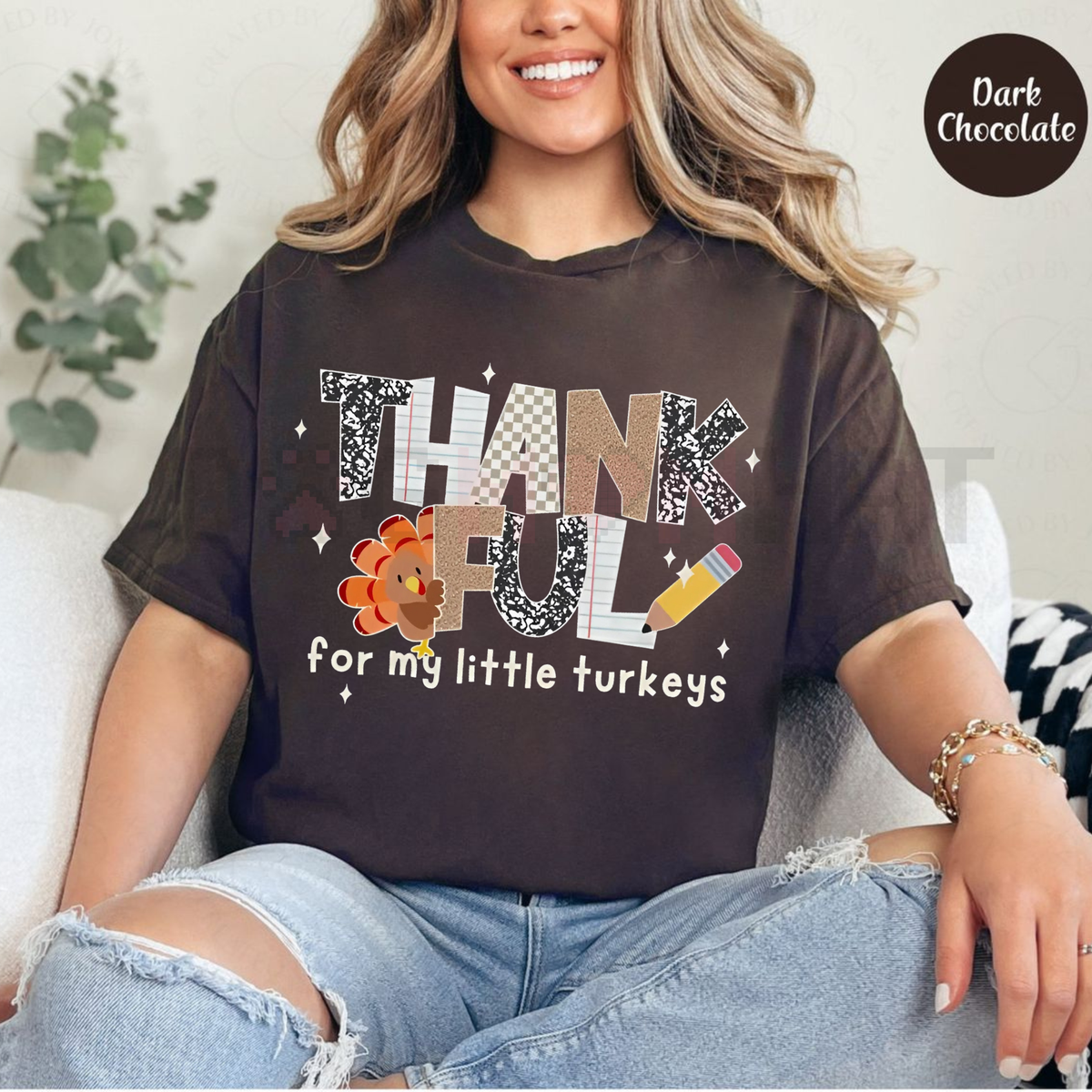 Thankful Teacher T-Shirt – Fall Turkey Teacher Tee