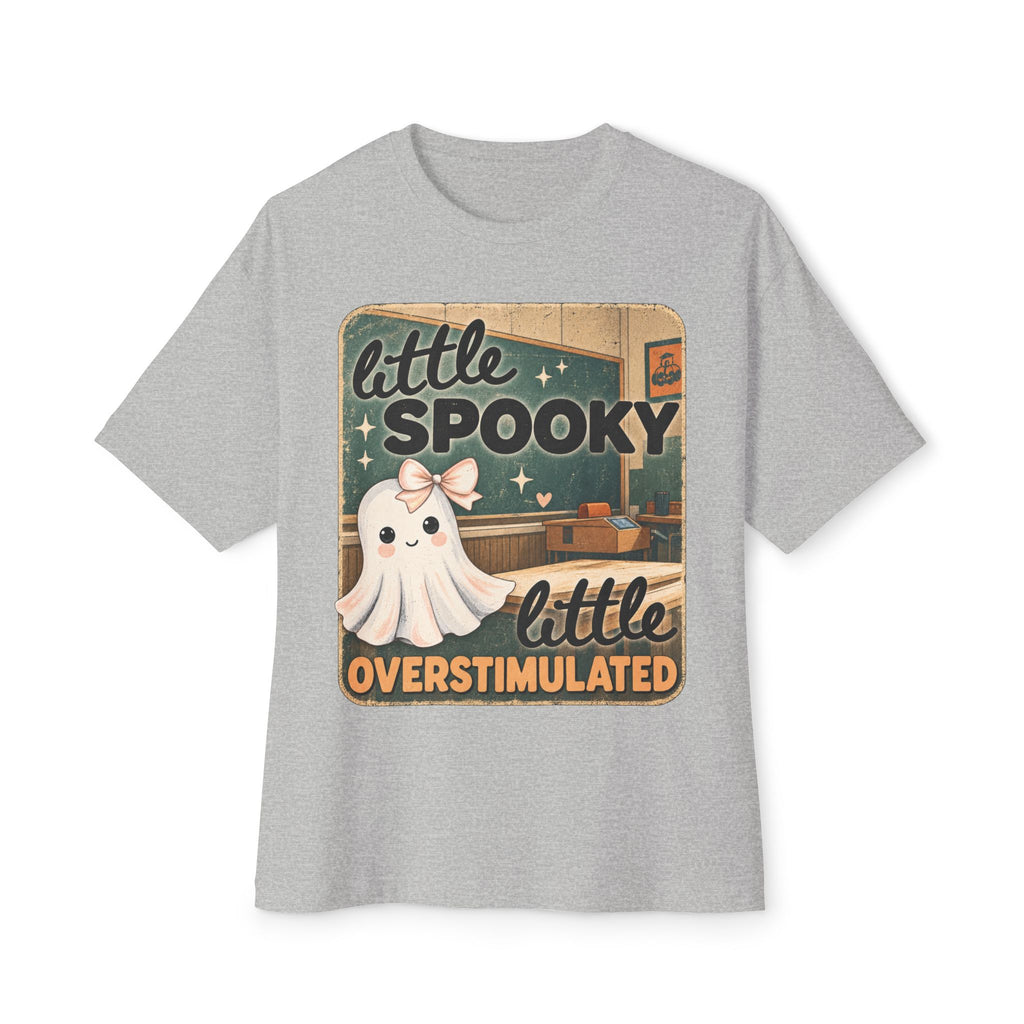 Little Spooky, Little Overstimulated Tee - Cute Ghost Graphic T-Shirt - Designed by SOAT