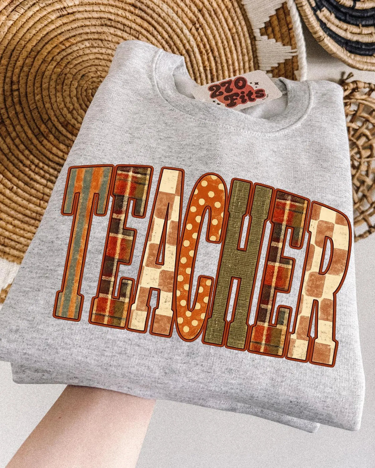 Fall Teacher Shirt | Retro Patchwork Teacher Tee | Teacher Gift